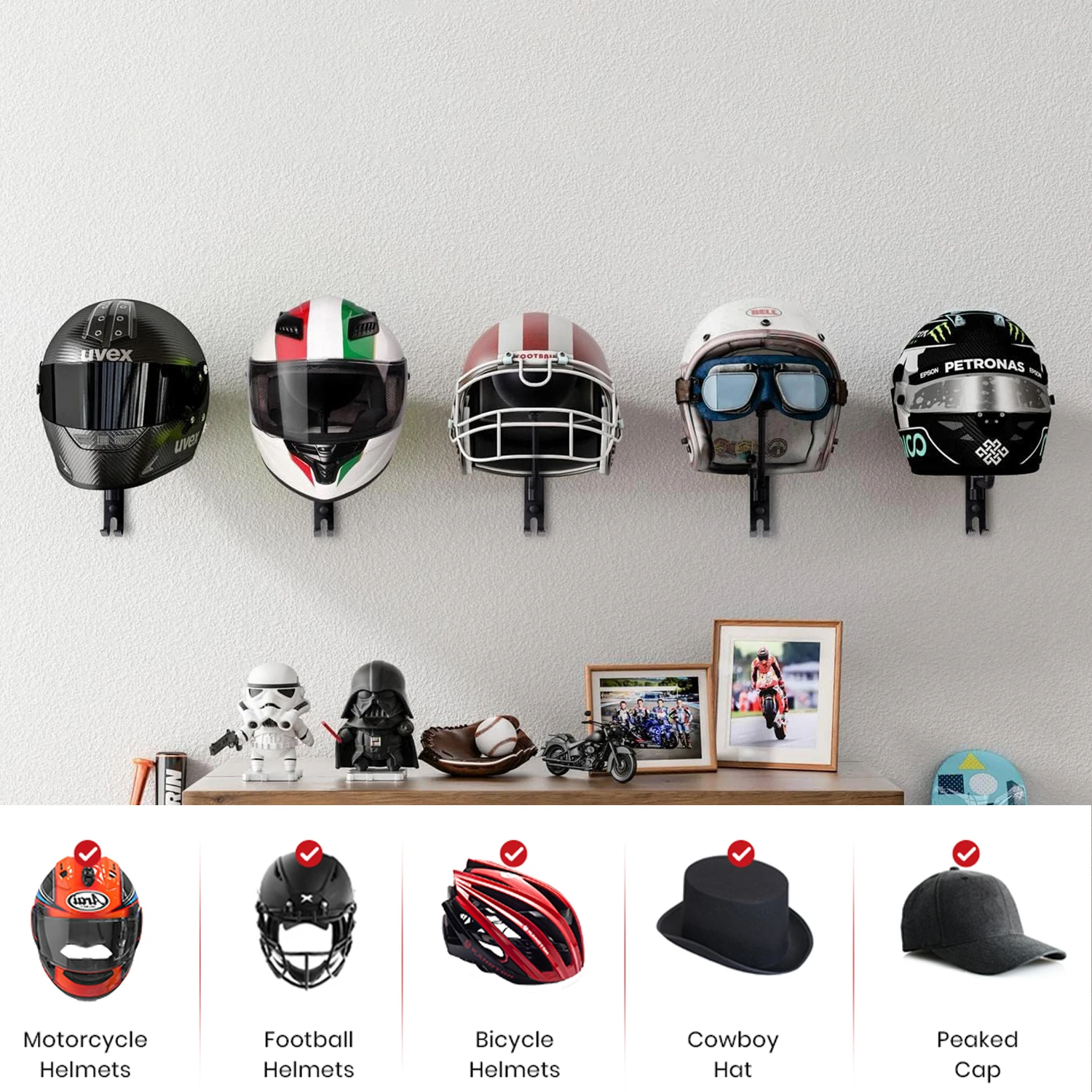 Support de casque de moto supp - Cycling Gear Wall Hanger avis et prix